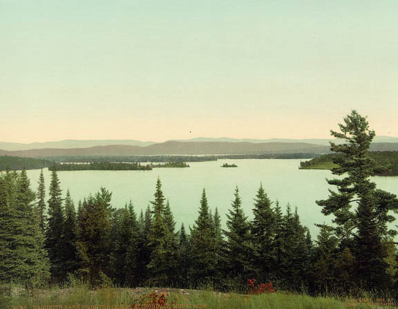 Jackson Raquette Lake from the Crags 1902